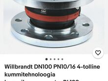 Kummist vahetükk Willbrandt DN100 PN10/16 