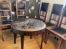 6 дубовых столовых стульев в стиле Arts & Crafts