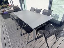 Suur ilmastikukindel alumiiniumist söögilaud (uus)