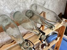 Ekstra suured vintage klaasist anumad ja pudelid