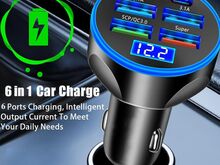 Auto telefoni laadija 2PD 4USB 6 ports USB-C