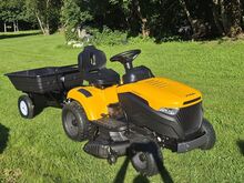 Uueväärne murutraktor stiga tornado 5108w käruga