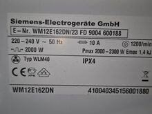 Pesumasin Siemens WM12E162DN/23 7kg 1200p/min