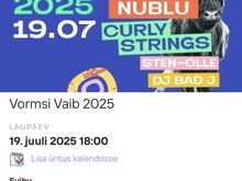 4 piletit Vormsi Vaibile