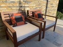 Puidust Lounge aiatoolid koos patjadega 4tk