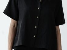 Блузка, черная, XL-XXL