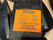 Norma EK121-05 turvavöö komplekti Ar4m tüüpi auto