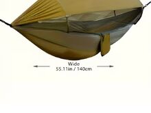 Hammok260 x 140cm sääsevõrguga ja päikesevarjuga