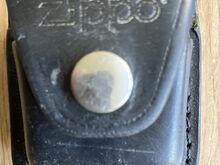 Originaal Zippo nahkkott – must nahk – 1990ndad
