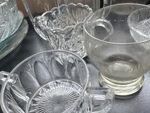 Vintage pressklaasi ja klaasnõude komplekt