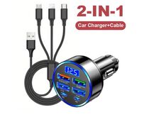 Auto telefoni laadija 2PD 4USB 6- Ports Type C USB
