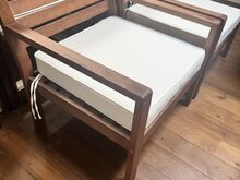 2 × больших деревянных кресла в стиле лаунж с подушкой �