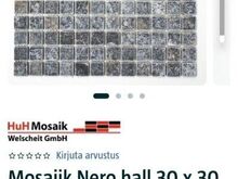 Mosaiik Nero hall 30x30 marmor (hind kokku)