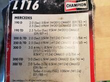 MB kütusefilter Champion L116