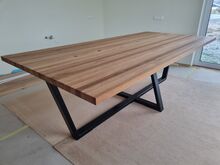 Дизайнерский Обеденный стол из дуба 40x1200x2500мм