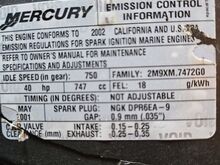 Mercury 40hp 4T 2002a