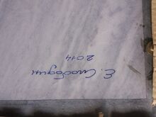Pilt, maal, maalitud otse marmorile
