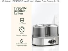 НОВАЯ мороженица Cuisinart DUO ICE (английская вилка)