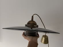 Винтажный потолочный светильник Belid из дымчатого стек�