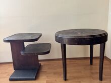 Vintage Art Deco stiilis puidust lauad – 2 tk