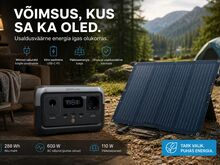 Akujaam ja painduv päikesepaneel (komplekt)