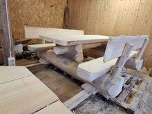 Скамья из бревна