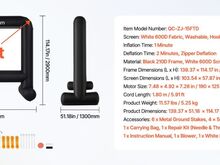 Suur välikino ekraan 14-20FT + pump, UUS!