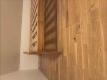 Puidust voodi 100x200cm hea jäiga madratsiga