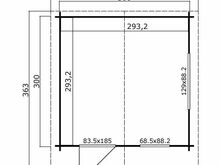 Kvaliteetne aiamaja 3x3m, tugev 34mm sein