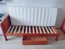 Täispuidust voodi 80x200 + madrats Sleepwell +kast