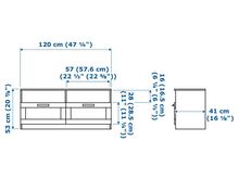 IKEA BRIMNES telerialus (valge)
