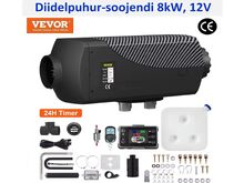 Diiselpuhur-soojendi 8kW, 12V, LCD ekraan ja pult