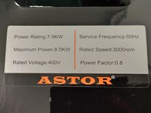 Astor Bensiinigeneraator ASTOR BS-9500TE 380V / 22