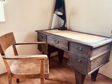 1900–1930 Письменный стол из массива дерева 120x 77x63 см