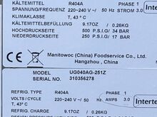 Intertek Manitowo Ice Machine, Model UG040AG-251Z.