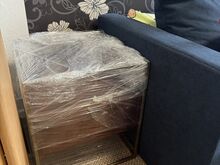 Диван-кровать с ящиком для белья / синий