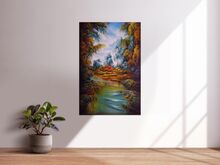 Õlimaal "Rohelus" 89.5 x 60 cm, küljelt 3.5 cm