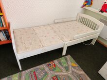 Lastevoodi koos madratsiga, pikendatav