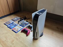 PlayStation 5 (PS5) Disc + 5 mängu, 2 pulti