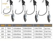 Offset konksud Swimbait Bladed 10tk