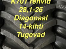 K701 rehvid: 28,1x 26 Daigonaal 14-kihti Tugevad