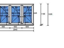 2040x1220  PVC, pos nr 25, saadaval 4tk