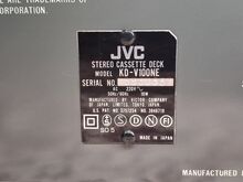 Stereokassetikas JVC KD-V100