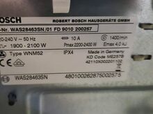 Pesumasin Bosch WAS28463SN 8kg 1400p/min
