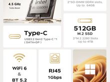 Mini PC Intel i5-12600H, 16GB, 512GB SSD, Win11