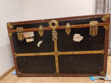 Антикварный дорожный/платяной сундук, в американском �