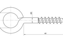 Roostevaba silmuskruvi Sencys 5x40 mm, INOX
