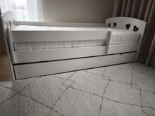 Lastevoodi voodikastiga 80x160, valge +madrats