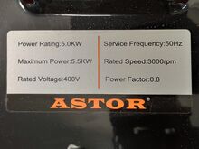 Astor Bensiinigeneraator ASTOR BS-6500TE 380V / 22