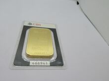 999,9-kullast UBS plaat 100g